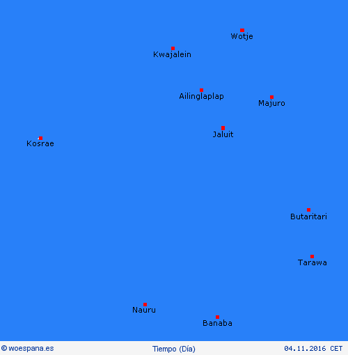 visión general Islas Marshall Oceanía Mapas de pronósticos