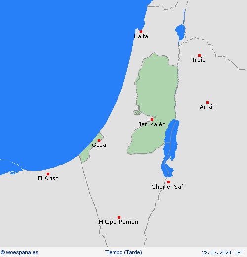 visión general Territorios Palestinos Asia Mapas de pronósticos