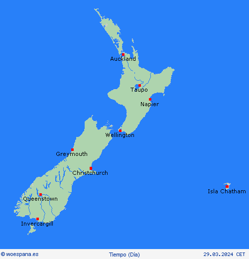 visión general Nueva Zelanda Oceanía Mapas de pronósticos