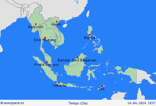 visión general  Asia Mapas de pronósticos