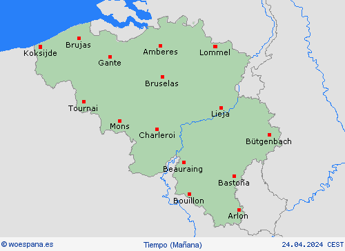 visión general Bélgica Europa Mapas de pronósticos