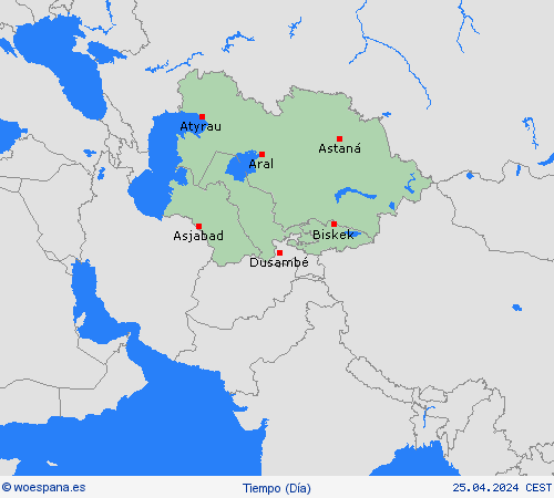 visión general  Asia Mapas de pronósticos