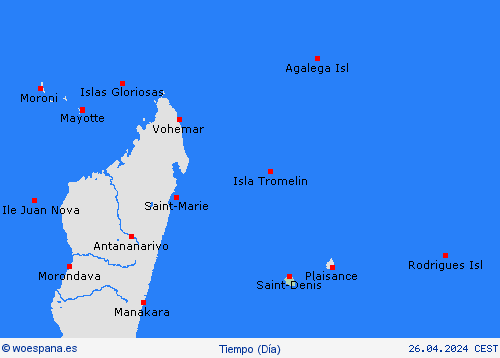 visión general Reunión África Mapas de pronósticos