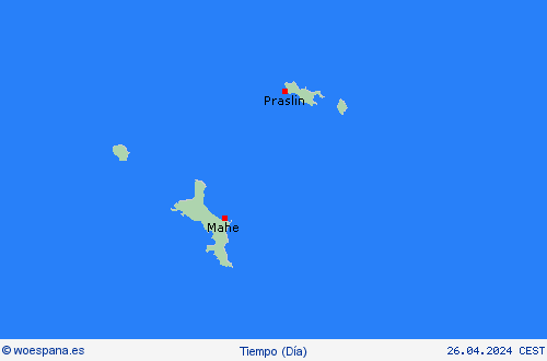 visión general Seychelles África Mapas de pronósticos