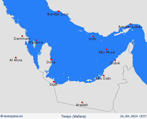 visión general Baréin Asia Mapas de pronósticos