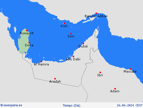 visión general Catar Asia Mapas de pronósticos