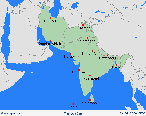 visión general  Asia Mapas de pronósticos