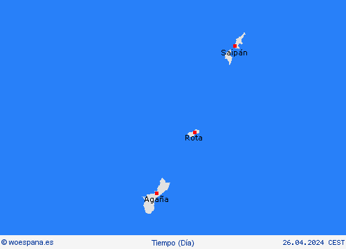 visión general Islas Marianas Oceanía Mapas de pronósticos