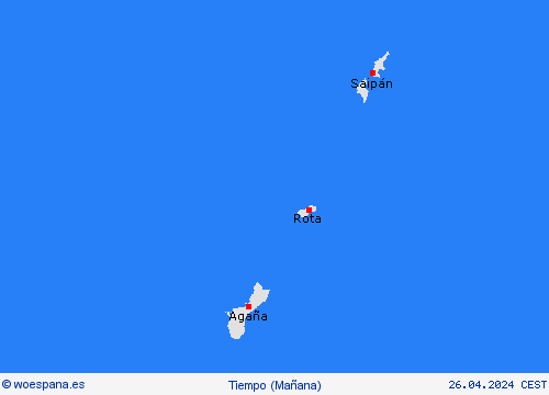 visión general Islas Marianas Oceanía Mapas de pronósticos