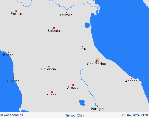 visión general San Marino Europa Mapas de pronósticos