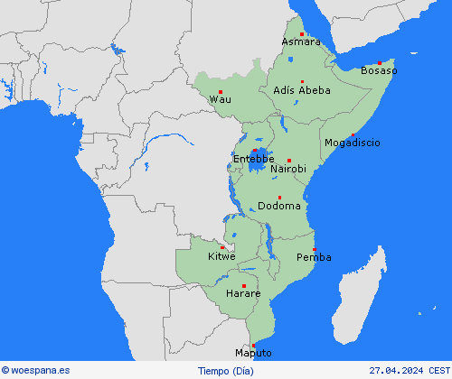 visión general  África Mapas de pronósticos