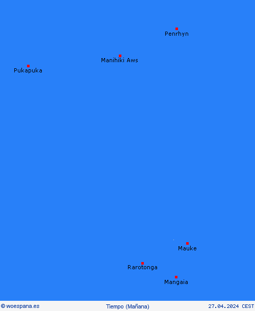visión general Islas Cook Oceanía Mapas de pronósticos