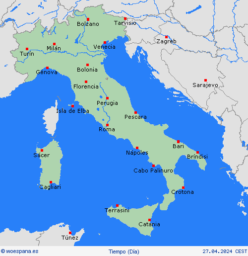 visión general Italia Europa Mapas de pronósticos