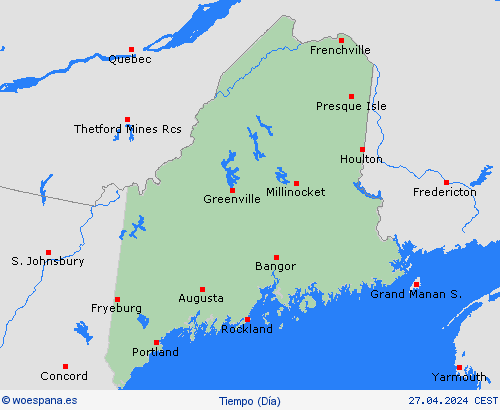 visión general Maine Norteamérica Mapas de pronósticos