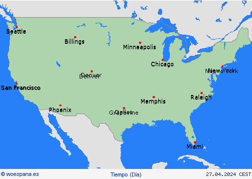 visión general  Norteamérica Mapas de pronósticos