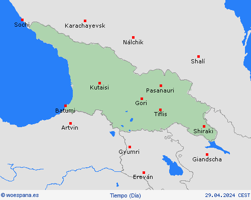 visión general Georgia Asia Mapas de pronósticos