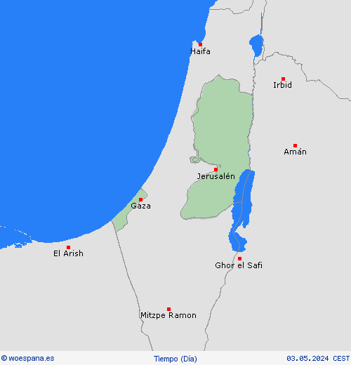 visión general Territorios Palestinos Asia Mapas de pronósticos