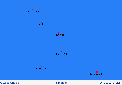 estado de la vía Tuvalu Oceanía Mapas de pronósticos