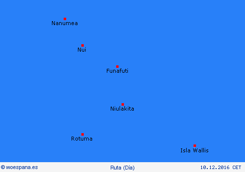 estado de la vía Tuvalu Oceanía Mapas de pronósticos