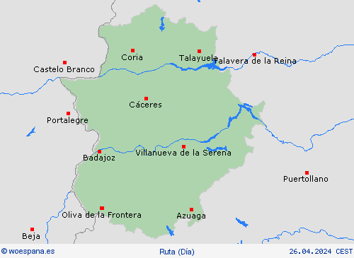 estado de la vía  España Mapas de pronósticos