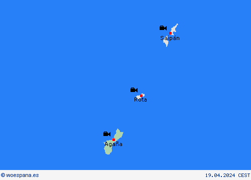 cámara web Guam Oceanía Mapas de pronósticos