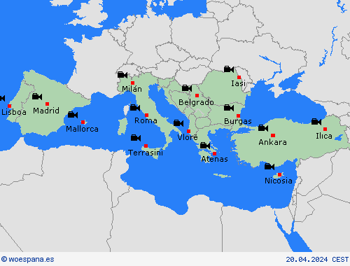 cámara web  Europa Mapas de pronósticos