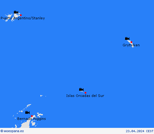 cámara web Islas Orcadas del Sur Suramérica Mapas de pronósticos