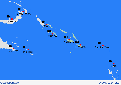 cámara web Islas Salomón Oceanía Mapas de pronósticos