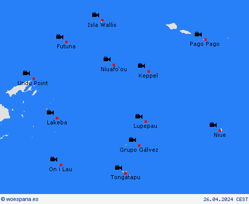 cámara web Tonga Oceanía Mapas de pronósticos