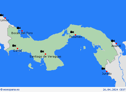 cámara web Panamá Centroamérica Mapas de pronósticos