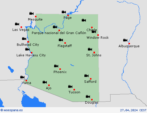 cámara web Arizona Norteamérica Mapas de pronósticos