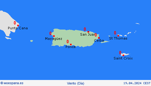 viento Puerto Rico Centroamérica Mapas de pronósticos