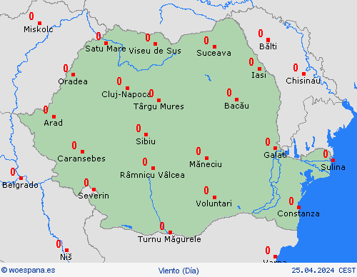 viento Rumania Europa Mapas de pronósticos