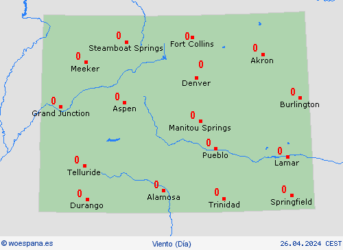 viento Colorado Norteamérica Mapas de pronósticos