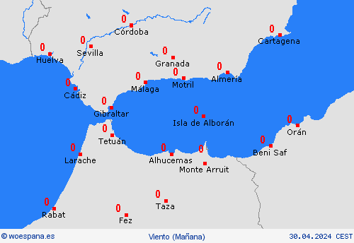 viento Gibraltar Europa Mapas de pronósticos