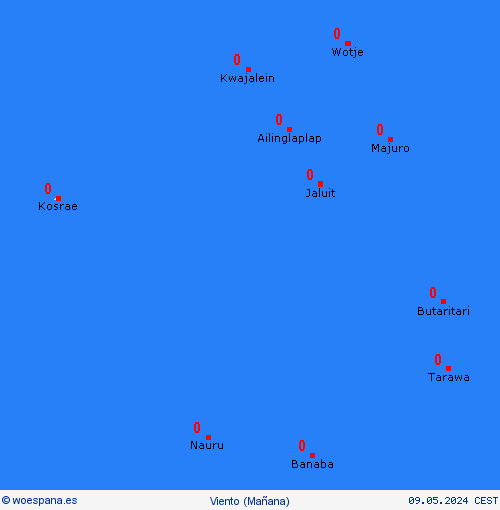 viento Islas Marshall Oceanía Mapas de pronósticos