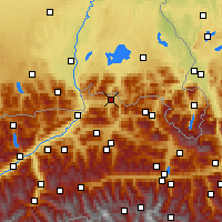 Nearby Forecast Locations - Kössen - Mapa