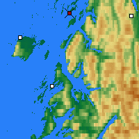 Nearby Forecast Locations - Tjøtta - Mapa