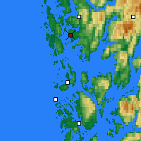 Nearby Forecast Locations - Bergen - Mapa