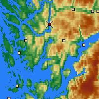 Nearby Forecast Locations - Fossmark - Mapa