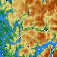 Nearby Forecast Locations - Modalen Iii - Mapa
