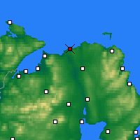 Nearby Forecast Locations - Coleraine - Mapa
