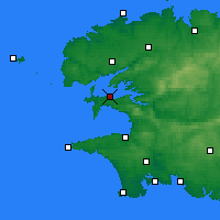 Nearby Forecast Locations - Lanvéoc - Mapa