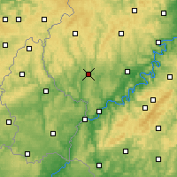 Nearby Forecast Locations - Bitburgo - Mapa