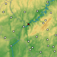 Nearby Forecast Locations - Tréveris - Mapa