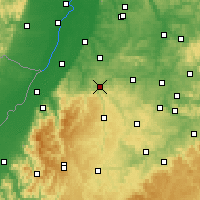 Nearby Forecast Locations - Pforzheim - Mapa
