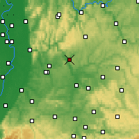 Nearby Forecast Locations - Mosbach - Mapa