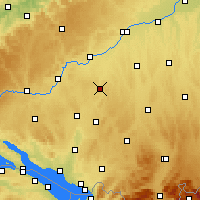 Nearby Forecast Locations - Biberach - Mapa