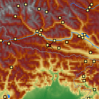 Nearby Forecast Locations - Kötschach - Mapa