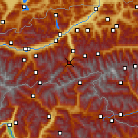 Nearby Forecast Locations - Mayrhofen - Mapa